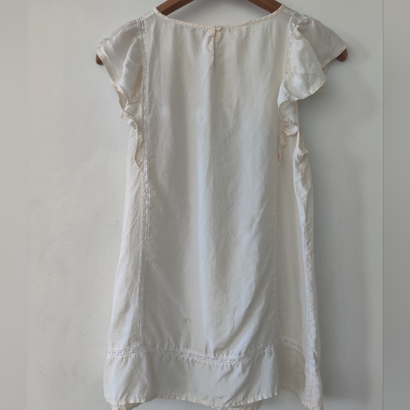 100% Silk Gap Ivory Top | Size Medium - Picture 2 of 4